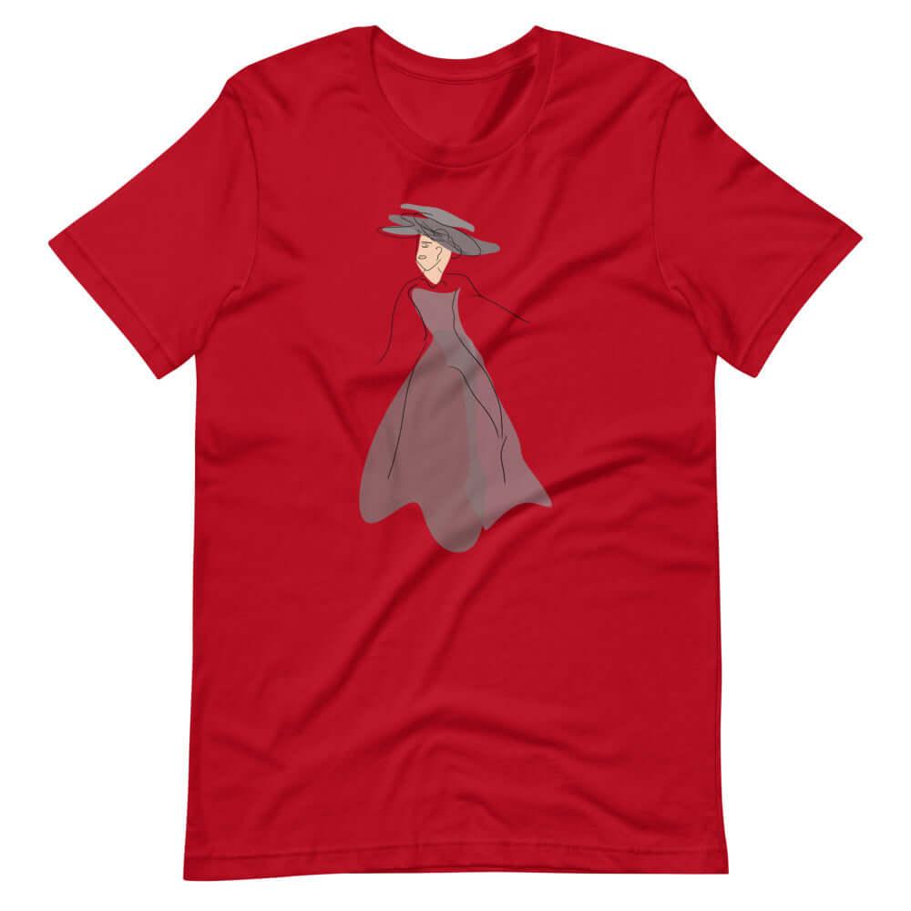 Abstract Line Art Drawing - Lady Noona Short-Sleeve Unisex T-Shirt, Tees, $ 30.95, A Moment Of Now™