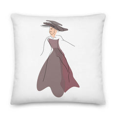 Abstract Line Art Lady Noona Premium Accent Decorative Throw Pillow Cushion, A Moment Of Now, $ 71.50
