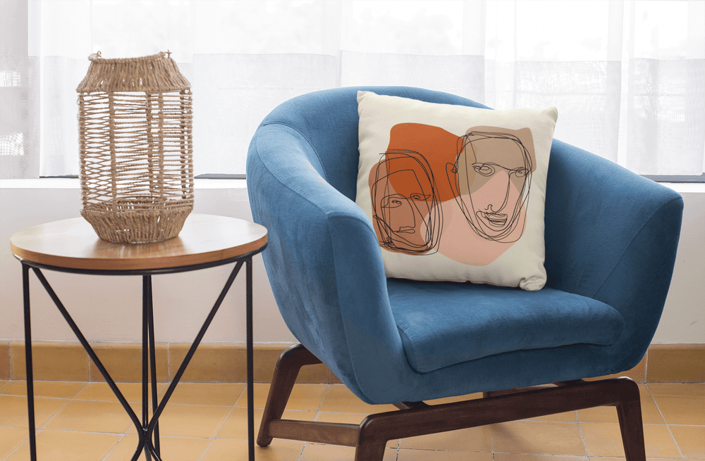 Abstract Line & Shape Art Decorative Throw Pillow Cushion, Pillow, $ 64.50, A Moment Of Now™