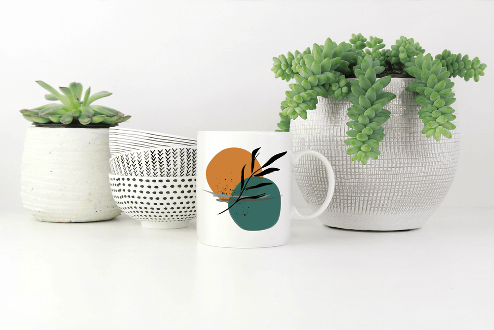 Abstract Minimal Line Art - Botanical Night By The Sea Coffee Tea Cup Mug, Mugs, $ 17.50, A Moment Of Now™