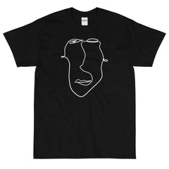 Shop Abstract Minimal Line Art Drawing of a Face 10012020 Men's Classic Fit Short Sleeve T-Shirt T-shirts Boutique Clothing Online