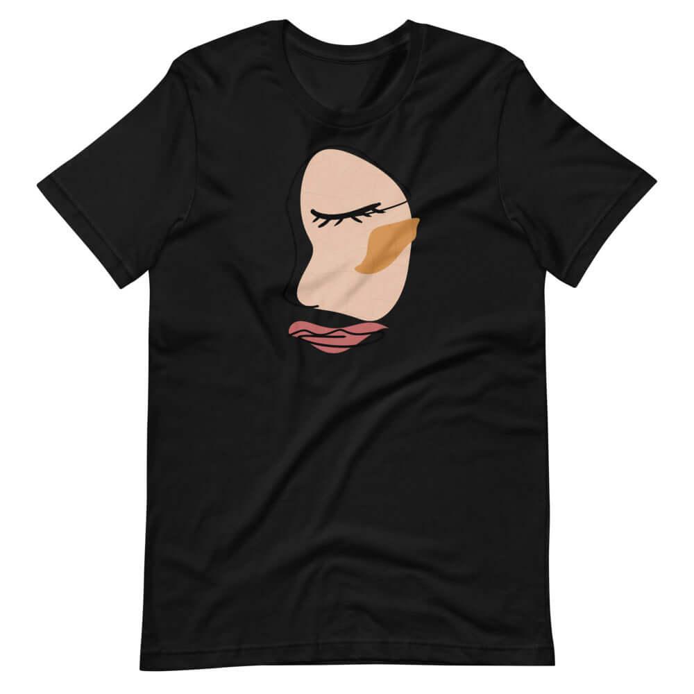 Abstract Minimalist Line Art Cracked Face Short-Sleeve Unisex T-Shirt, Tees, $ 40.44, A Moment Of Now™