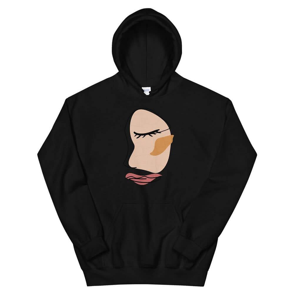 Abstract Minimalist Line Art Cracked Face Unisex Hoodie, Hoodie, $ 45.75, A Moment Of Now™