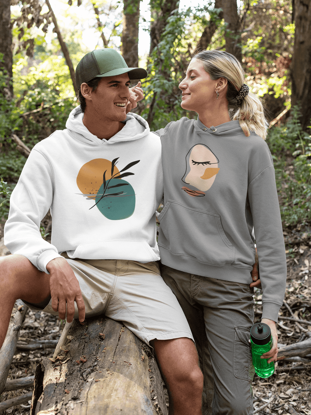 Abstract Minimalist Line Art Cracked Face Unisex Hoodie, Hoodie, $ 45.75, A Moment Of Now™