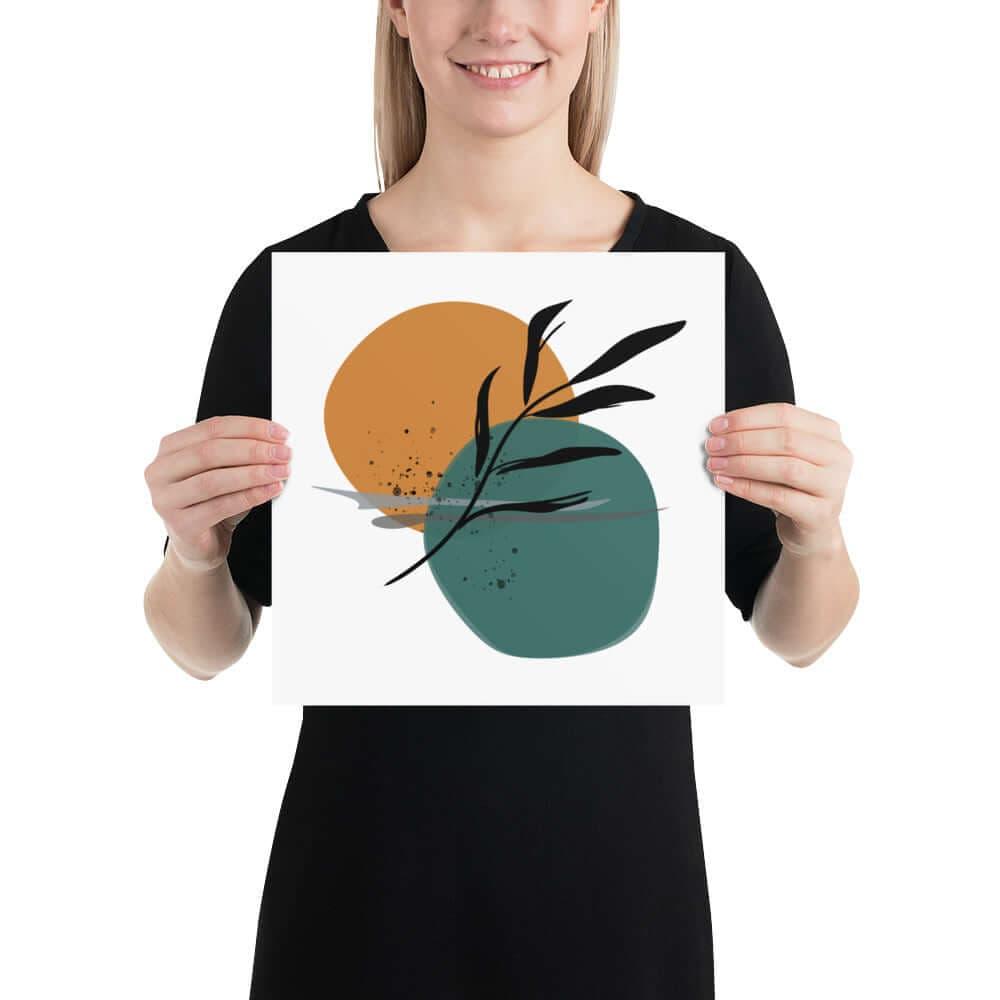 Abstract Minimalist Line Art Drawing Botanical Night By The Sea Matte Poster, Poster, $ 29.00, A Moment Of Now™