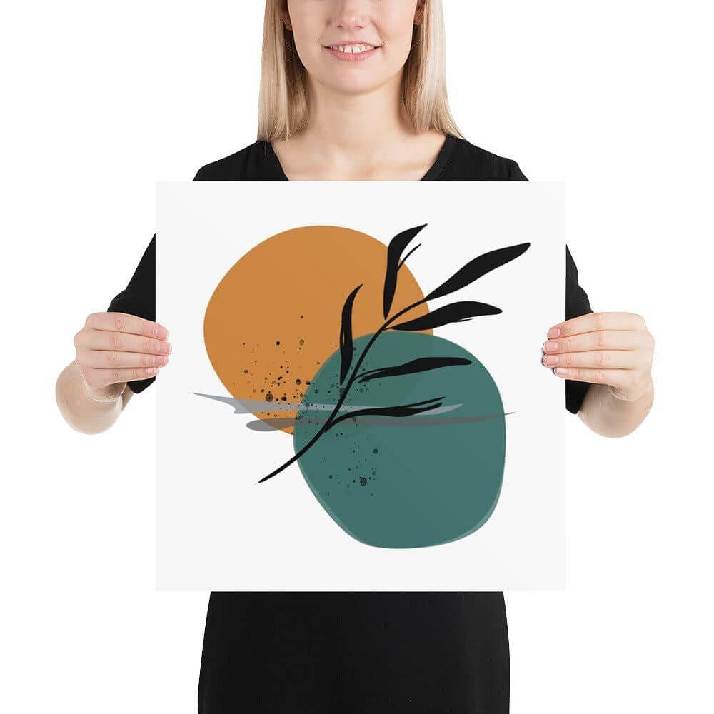 Abstract Minimalist Line Art Drawing Botanical Night By The Sea Matte Poster, Poster, $ 31.75, A Moment Of Now™