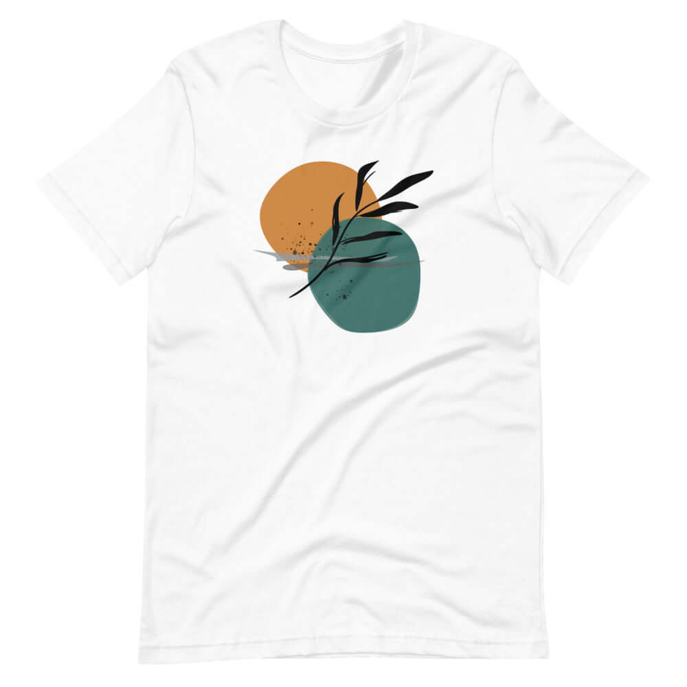 Shop Abstract Minimalist Line Art Drawing - Night By The Sea Short-Sleeve Unisex T-Shirt Tees Boutique Clothing Online