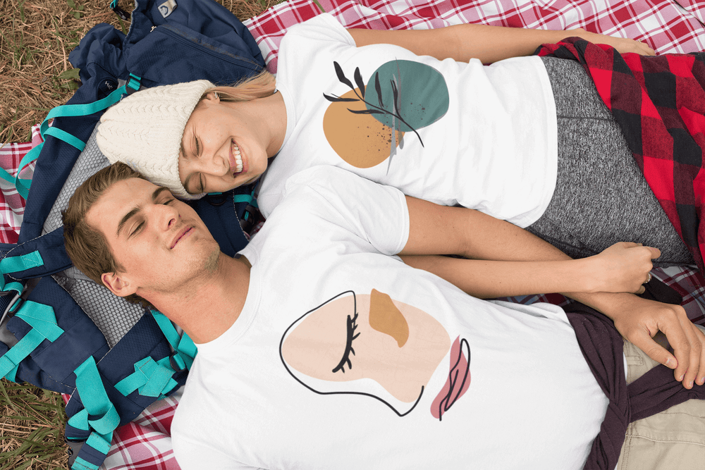 Abstract Minimalist Line Art Drawing - Night By The Sea Short-Sleeve Unisex T-Shirt, Tees, $ 40.44, A Moment Of Now™