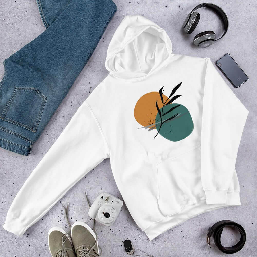 Abstract Minimalist Line Art Drawing -Night By The Sea Unisex Hoodie, Hoodie, $ 45.75, A Moment Of Now™