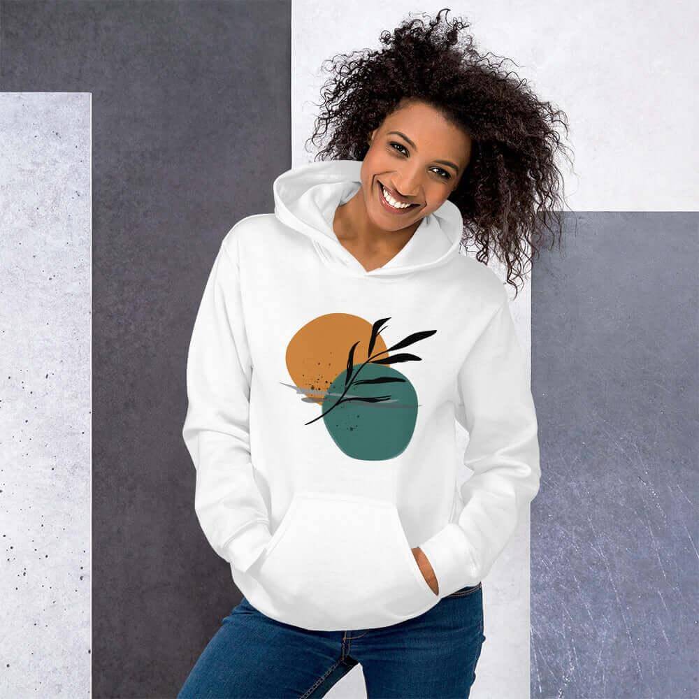 Abstract Minimalist Line Art Drawing -Night By The Sea Unisex Hoodie, Hoodie, $ 45.75, A Moment Of Now™