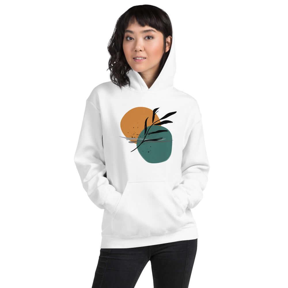 Abstract Minimalist Line Art Drawing -Night By The Sea Unisex Hoodie, Hoodie, $ 45.75, A Moment Of Now™