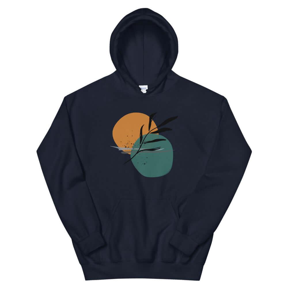 Abstract Minimalist Line Art Drawing -Night By The Sea Unisex Hoodie, Hoodie, $ 45.75, A Moment Of Now™
