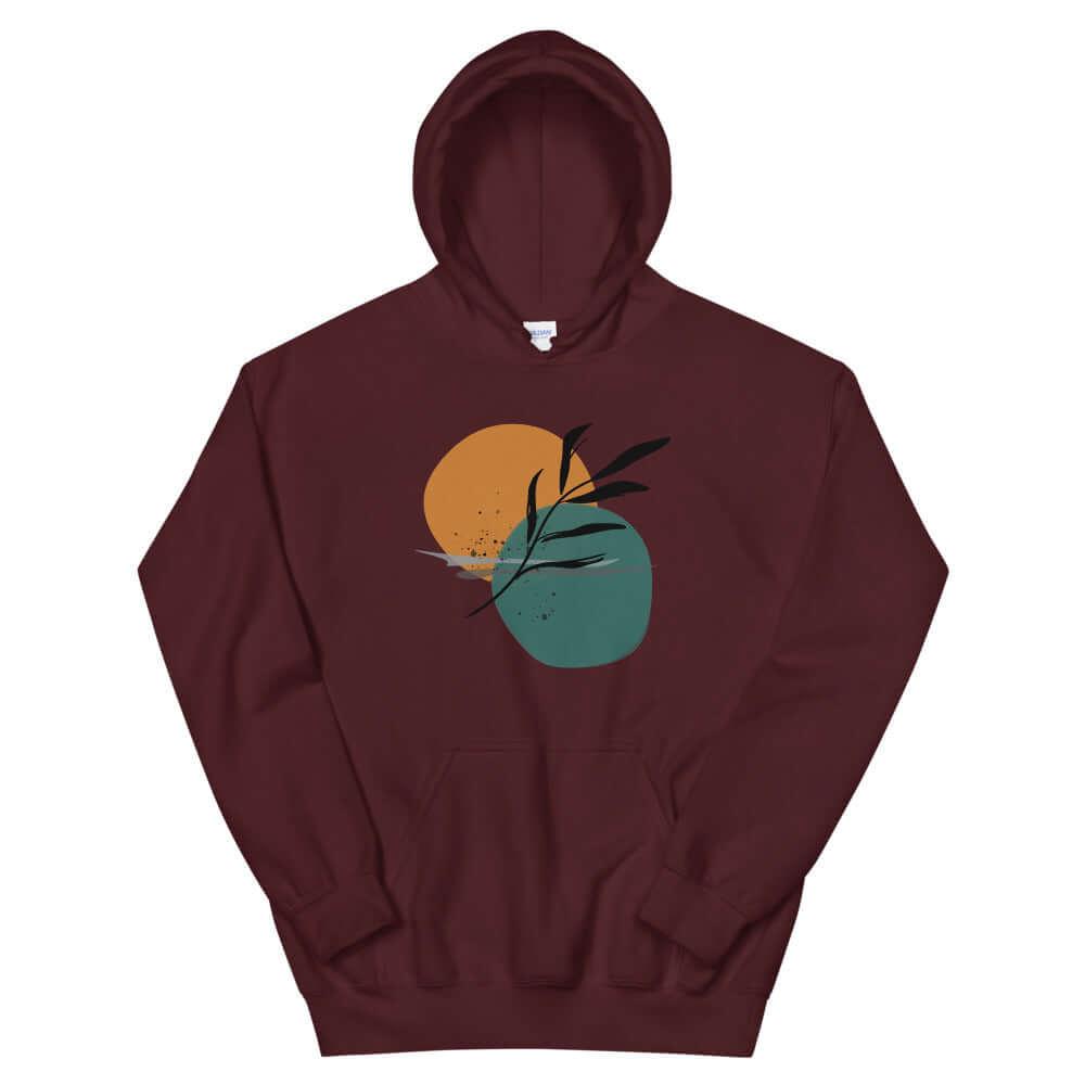 Abstract Minimalist Line Art Drawing -Night By The Sea Unisex Hoodie, Hoodie, $ 45.75, A Moment Of Now™