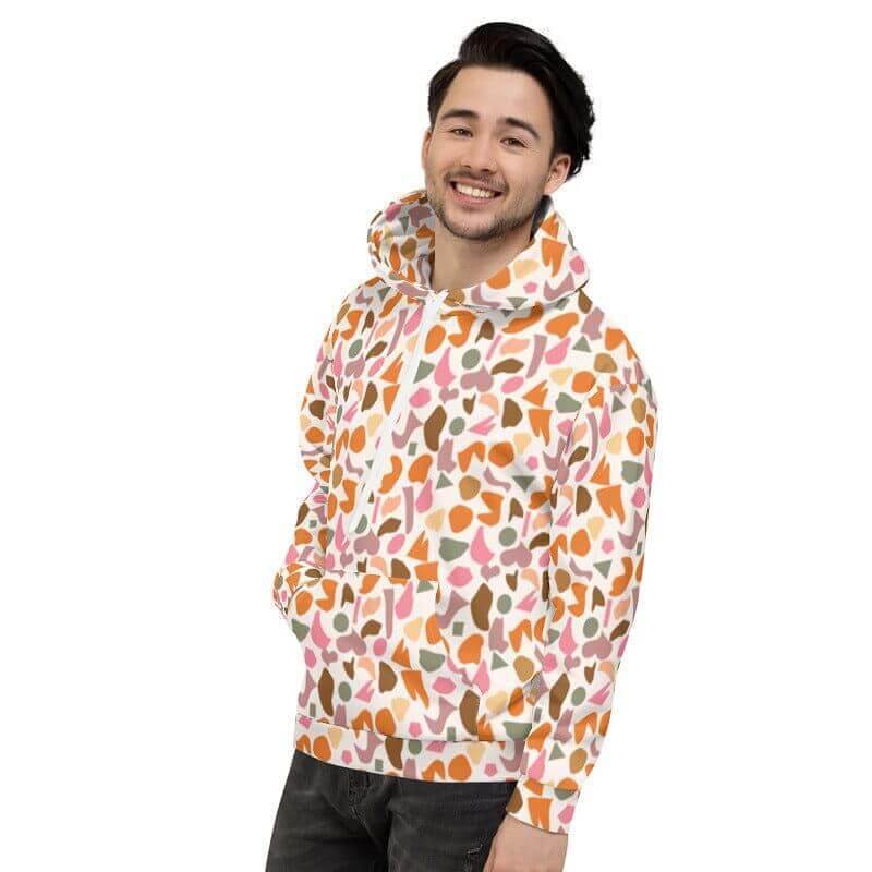 Alain Abstract Pattern Unisex Hoodie, Hoodie, $ 80.00, A Moment Of Now™