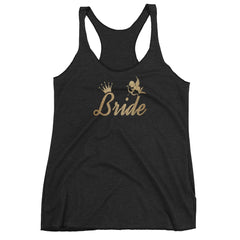 Shop Bachelorette Party Bride To Be Metallic Gold for Wedding Ideas Bridal Shower Women's Racerback Tank, Tops, USA Boutique