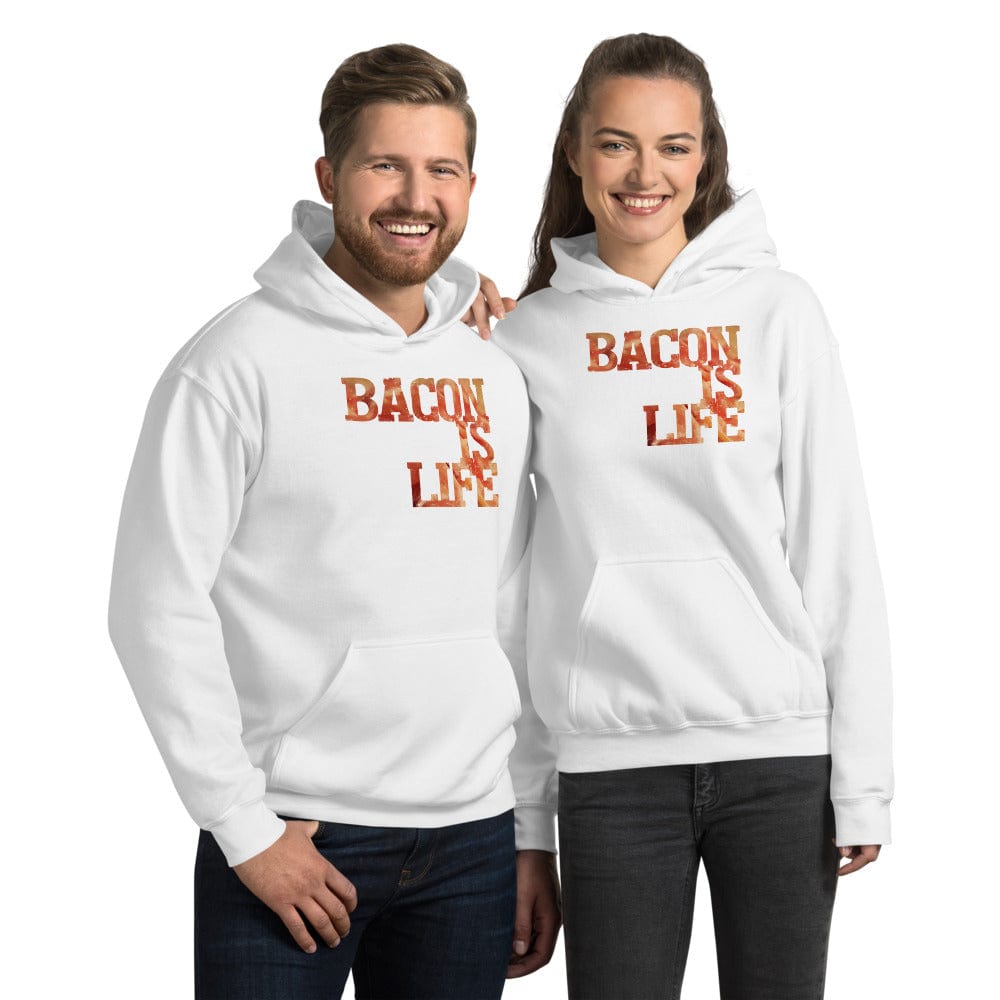 Shop Bacon is Life I love Bacon Statement Men Women Hoodie Hooded Sweatshirt Hoodie Boutique Clothing Online