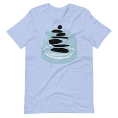 Shop Balancing Rocks Stacked Zen Stones Minimal Abstract Shape Art Short-Sleeve Unisex T-Shirt Tees Boutique Clothing Online