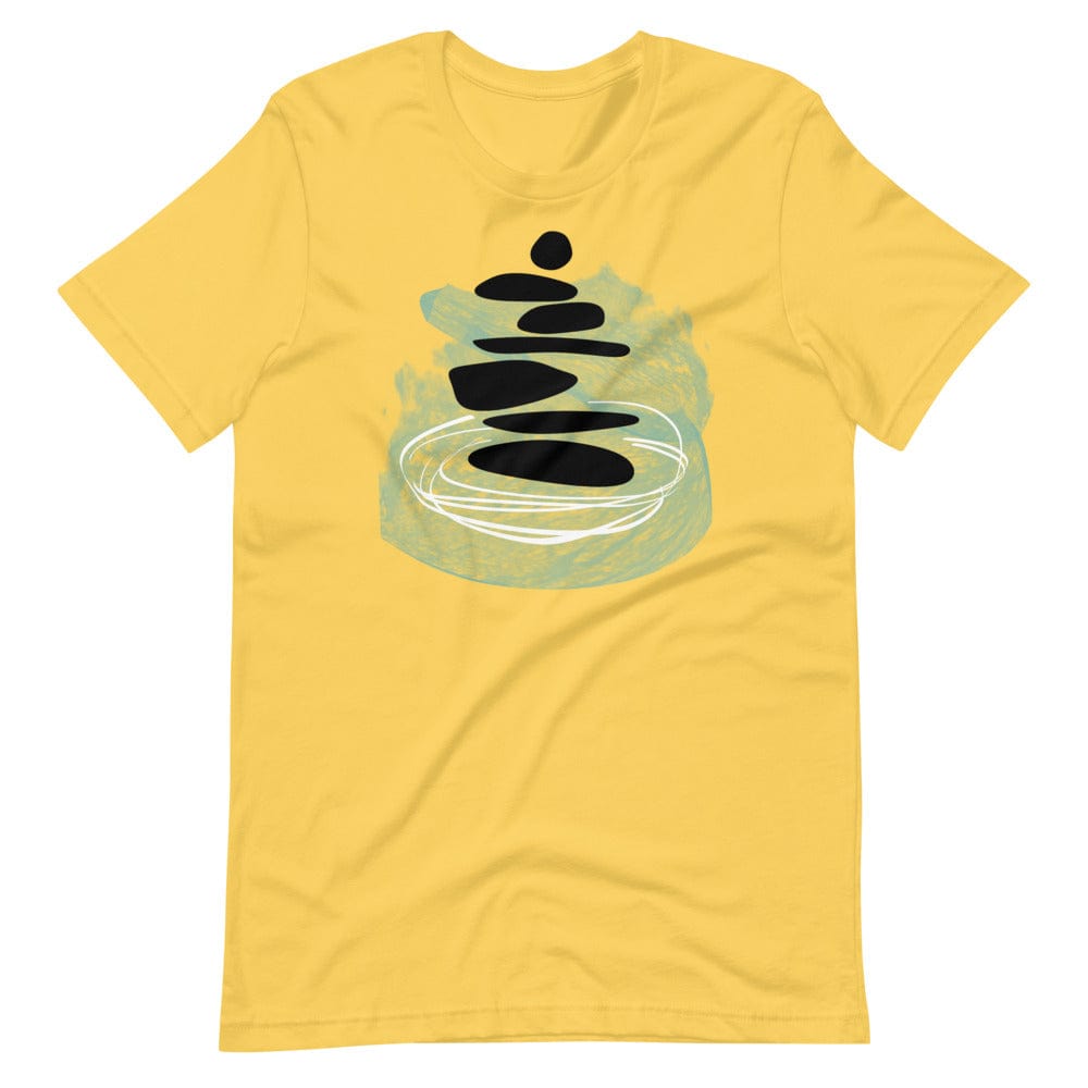 Shop Balancing Rocks Stacked Zen Stones Minimal Abstract Shape Art Short-Sleeve Unisex T-Shirt, Tees, USA Boutique