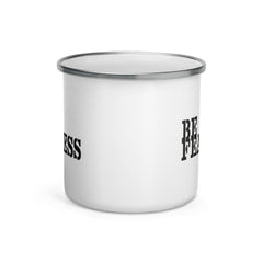 Shop Be Fearless Camper Enamel Coffee Tea Cup Mug, Mug, USA Boutique