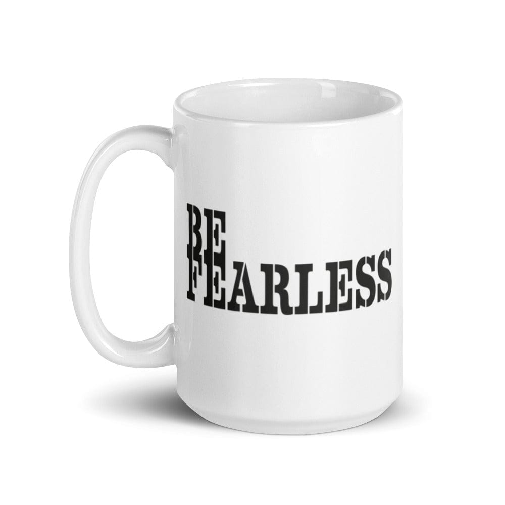 Shop Be Fearless Minimalist White Glossy Coffee Tea Cup Mug, Mug, USA Boutique
