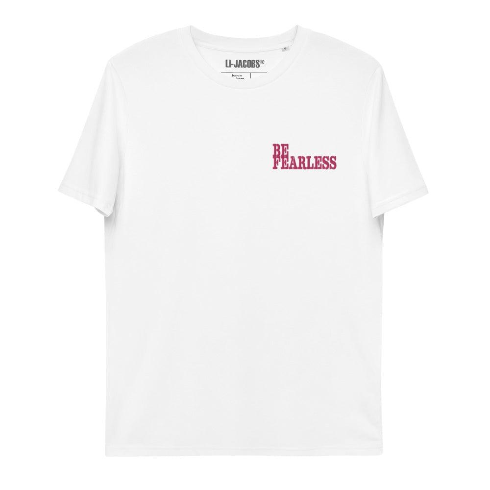 Be Fearless Motivational Inspiration Quote Embroidered Unisex Organic Cotton T-shirt, T-shirts, $ 42.50, A Moment Of Now™