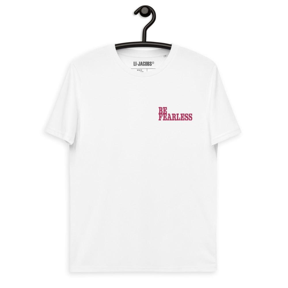 Be Fearless Motivational Inspiration Quote Embroidered Unisex Organic Cotton T-shirt, T-shirts, $ 42.50, A Moment Of Now™