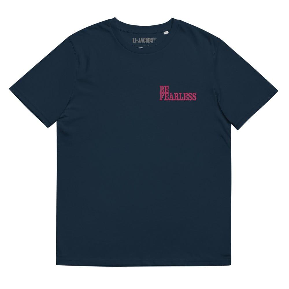 Be Fearless Motivational Inspiration Quote Embroidered Unisex Organic Cotton T-shirt, T-shirts, $ 42.50, A Moment Of Now™