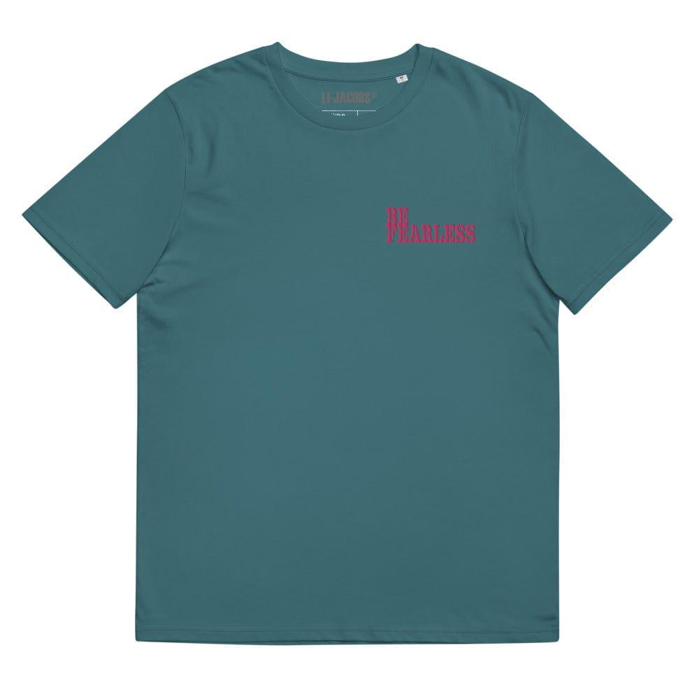 Be Fearless Motivational Inspiration Quote Embroidered Unisex Organic Cotton T-shirt, T-shirts, $ 42.50, A Moment Of Now™