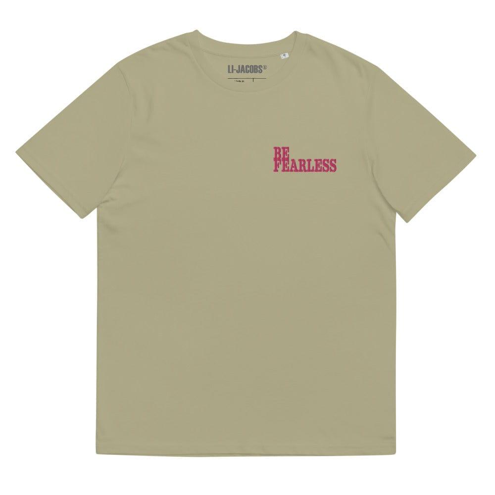 Be Fearless Motivational Inspiration Quote Embroidered Unisex Organic Cotton T-shirt, T-shirts, $ 42.50, A Moment Of Now™