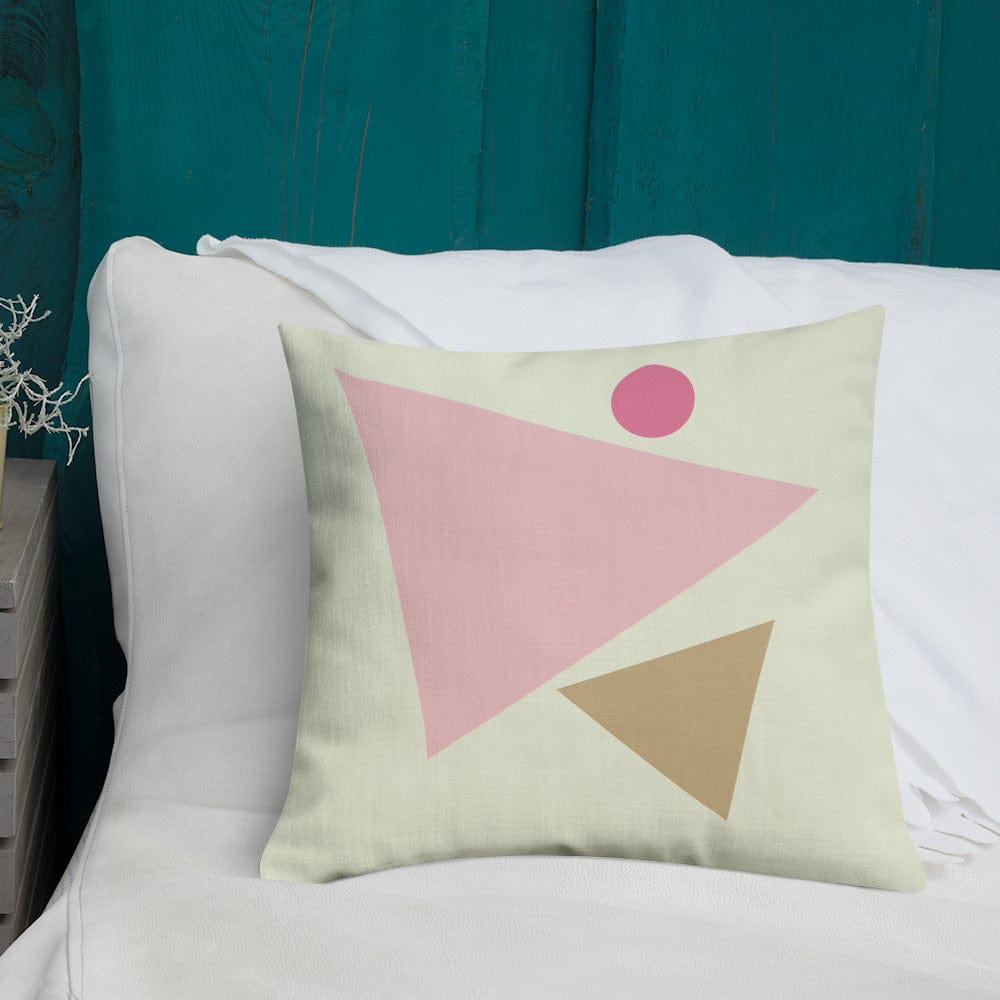 Shop Beige Pink Geometric Style Premium Decorative Throw Pillow Cushion, Throw Pillows, USA Boutique