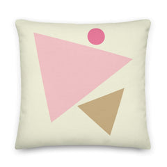 Shop Beige Pink Geometric Style Premium Decorative Throw Pillow Cushion, Throw Pillows, USA Boutique