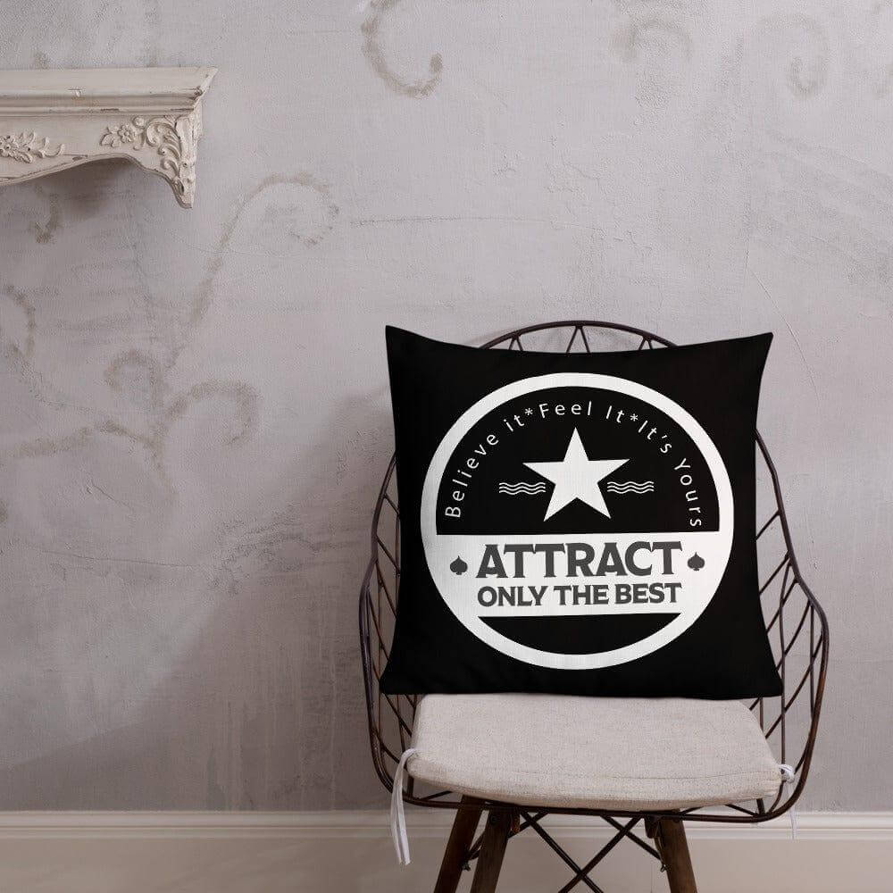Believe it. Feel it. It's Yours. The Law Of Attraction Decorative Throw Pillow Cushion - Black, Throw Pillows, $ 64.50, A Moment Of Now™