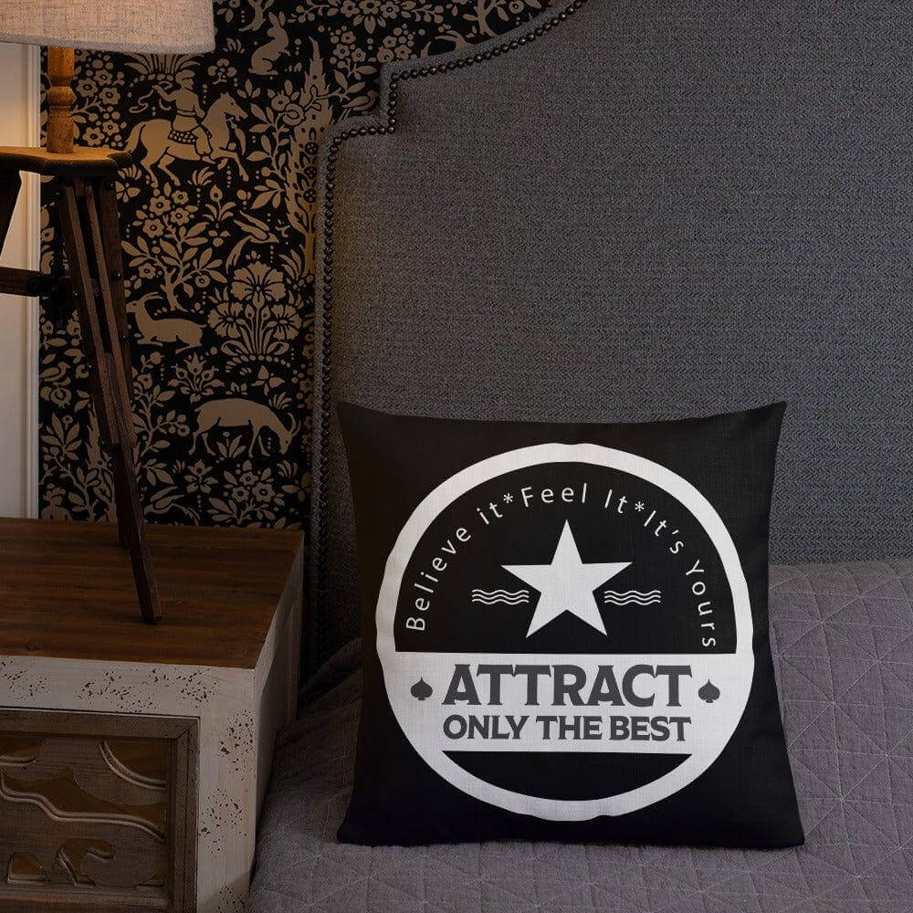 Believe it. Feel it. It's Yours. The Law Of Attraction Decorative Throw Pillow Cushion - Black, Throw Pillows, $ 64.50, A Moment Of Now™