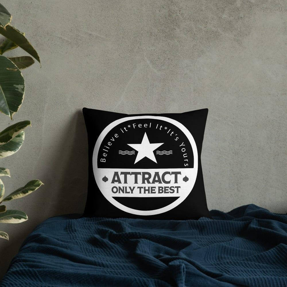 Believe it. Feel it. It's Yours. The Law Of Attraction Decorative Throw Pillow Cushion - Black, Throw Pillows, $ 64.50, A Moment Of Now™
