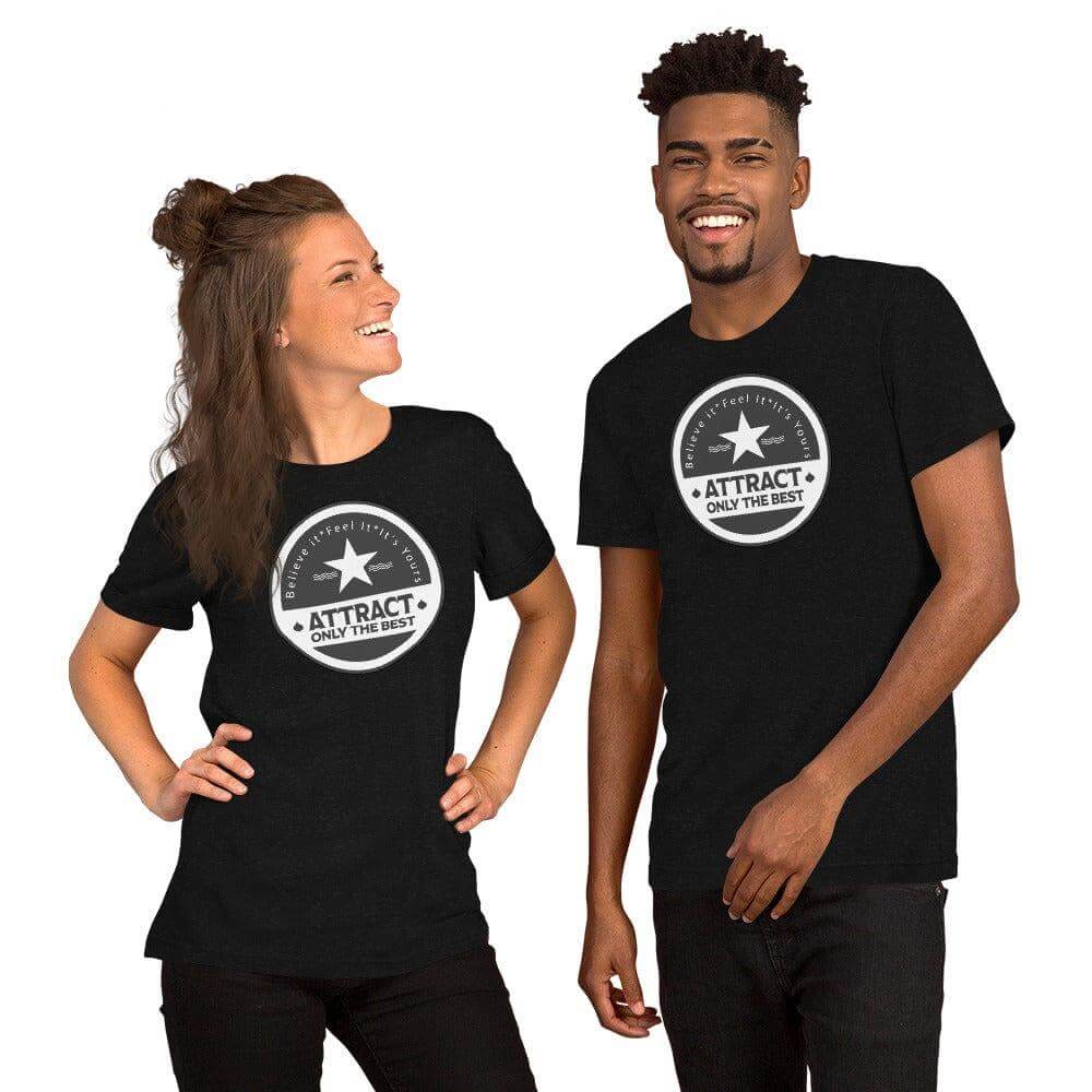 Believe it. Feel it. It's Yours. The Law Of Attraction Short-Sleeve Unisex T-Shirt, Tees, $ 42.50, A Moment Of Now™