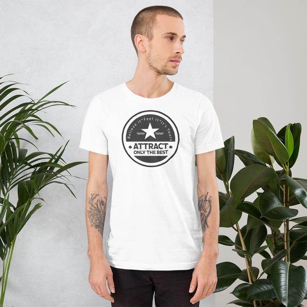 Believe it. Feel it. It's Yours. The Law Of Attraction Short-Sleeve Unisex T-Shirt, Tees, $ 42.50, A Moment Of Now™