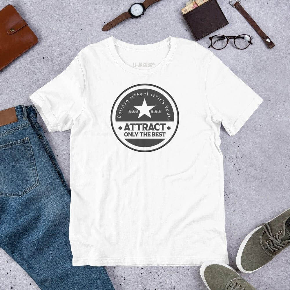 Believe it. Feel it. It's Yours. The Law Of Attraction Short-Sleeve Unisex T-Shirt, Tees, $ 42.50, A Moment Of Now™