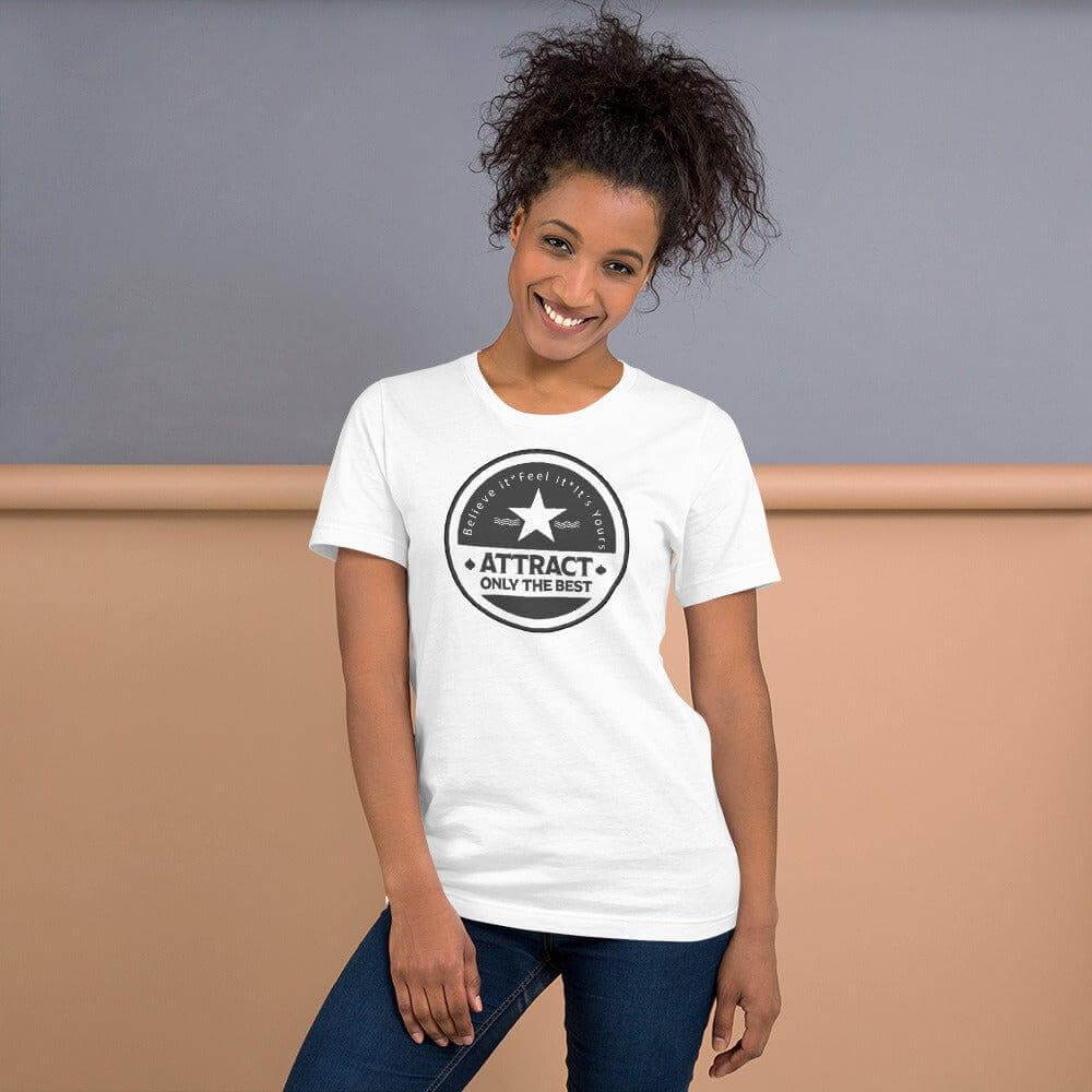 Believe it. Feel it. It's Yours. The Law Of Attraction Short-Sleeve Unisex T-Shirt, Tees, $ 42.50, A Moment Of Now™