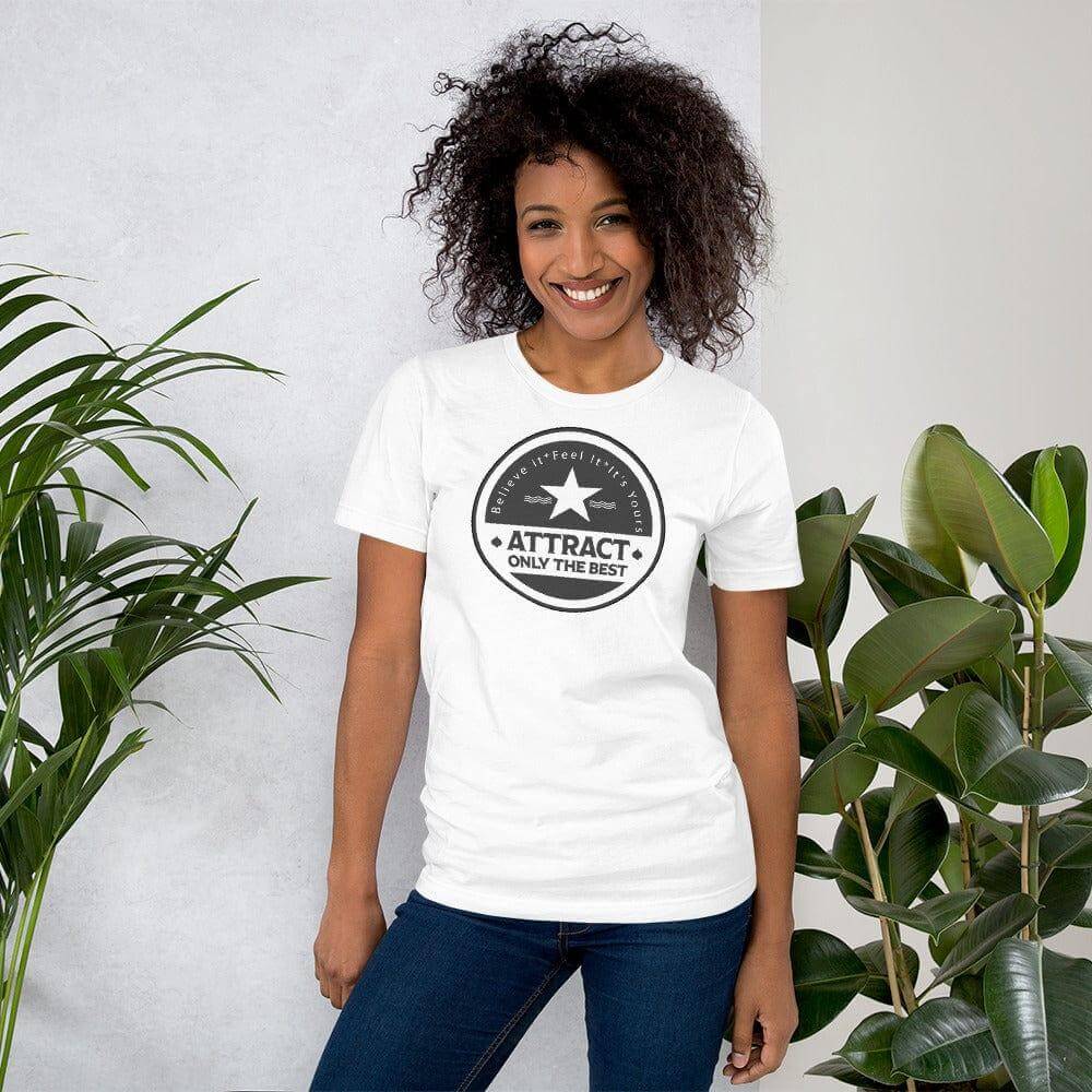 Believe it. Feel it. It's Yours. The Law Of Attraction Short-Sleeve Unisex T-Shirt, Tees, $ 42.50, A Moment Of Now™