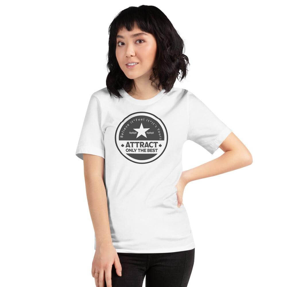Believe it. Feel it. It's Yours. The Law Of Attraction Short-Sleeve Unisex T-Shirt, Tees, $ 42.50, A Moment Of Now™
