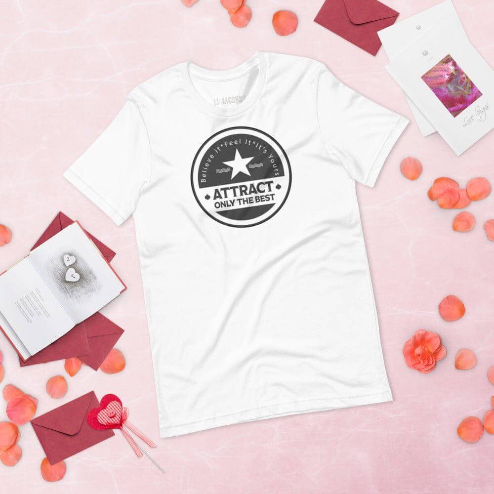 Believe it. Feel it. It's Yours. The Law Of Attraction Short-Sleeve Unisex T-Shirt, Tees, $ 42.50, A Moment Of Now™