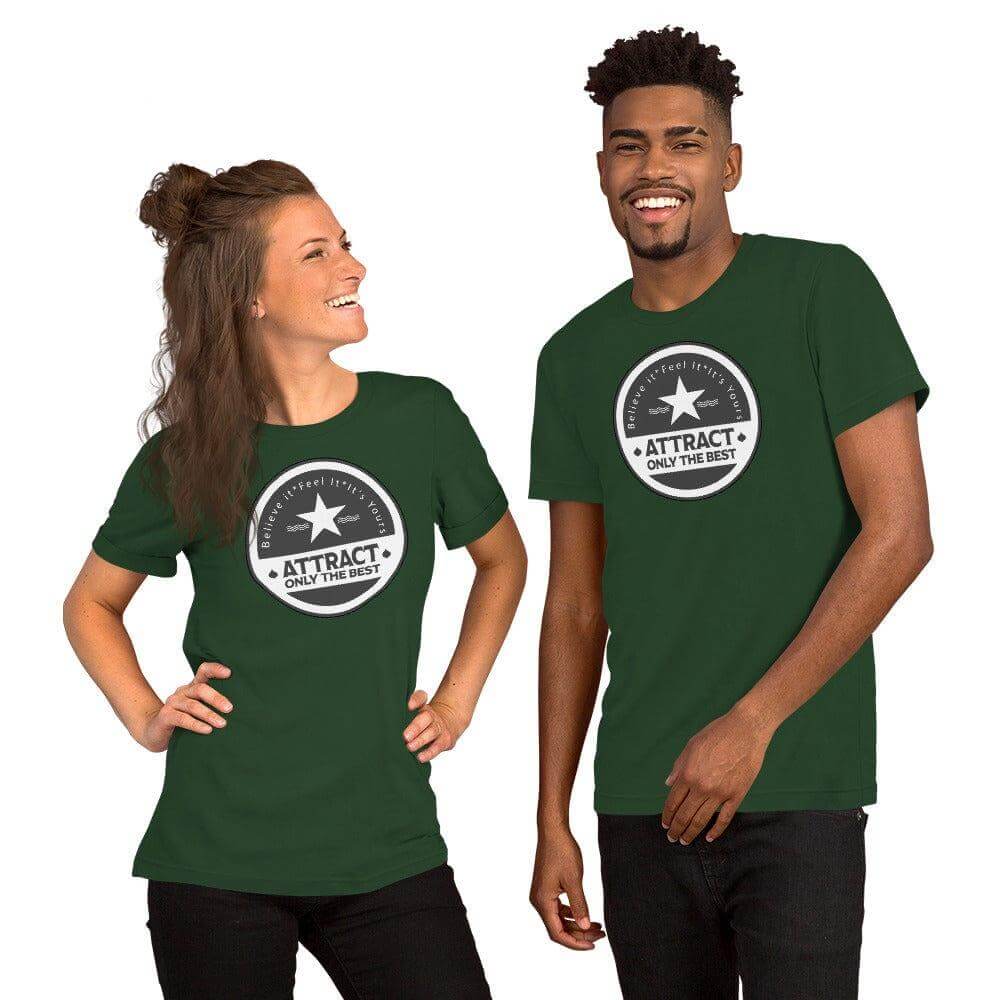 Believe it. Feel it. It's Yours. The Law Of Attraction Short-Sleeve Unisex T-Shirt, Tees, $ 42.50, A Moment Of Now™