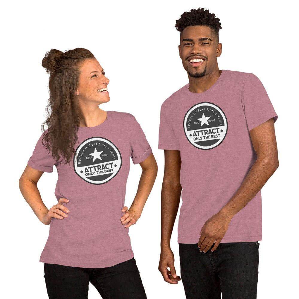 Believe it. Feel it. It's Yours. The Law Of Attraction Short-Sleeve Unisex T-Shirt, Tees, $ 42.50, A Moment Of Now™