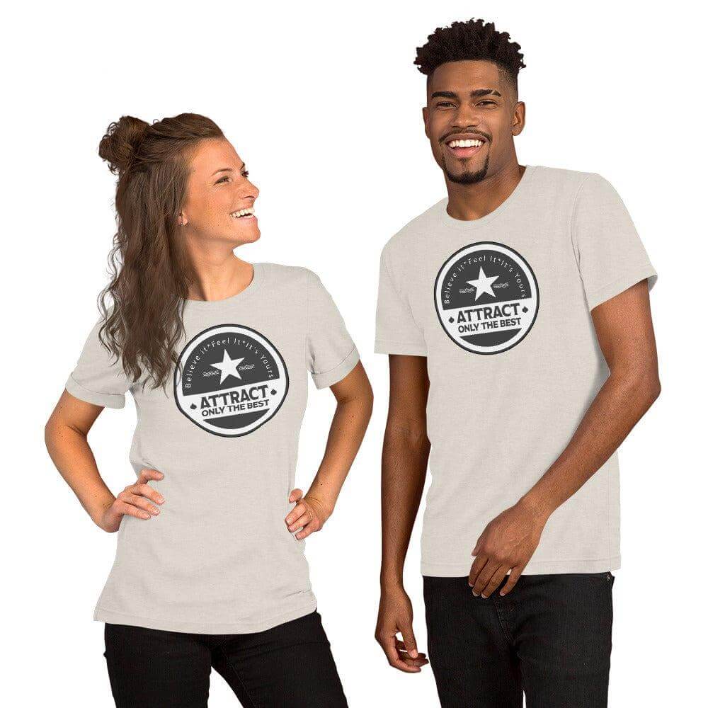 Believe it. Feel it. It's Yours. The Law Of Attraction Short-Sleeve Unisex T-Shirt, Tees, $ 42.50, A Moment Of Now™