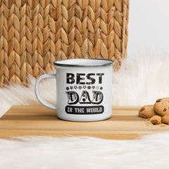 Shop Best Dad In The World Father's Day Gift Ideas Enamel Mug, Mugs, USA Boutique