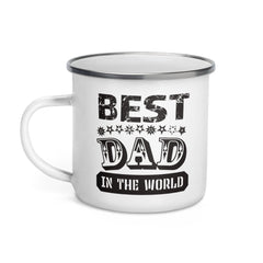 Shop Best Dad In The World Father's Day Gift Ideas Enamel Mug, Mugs, USA Boutique