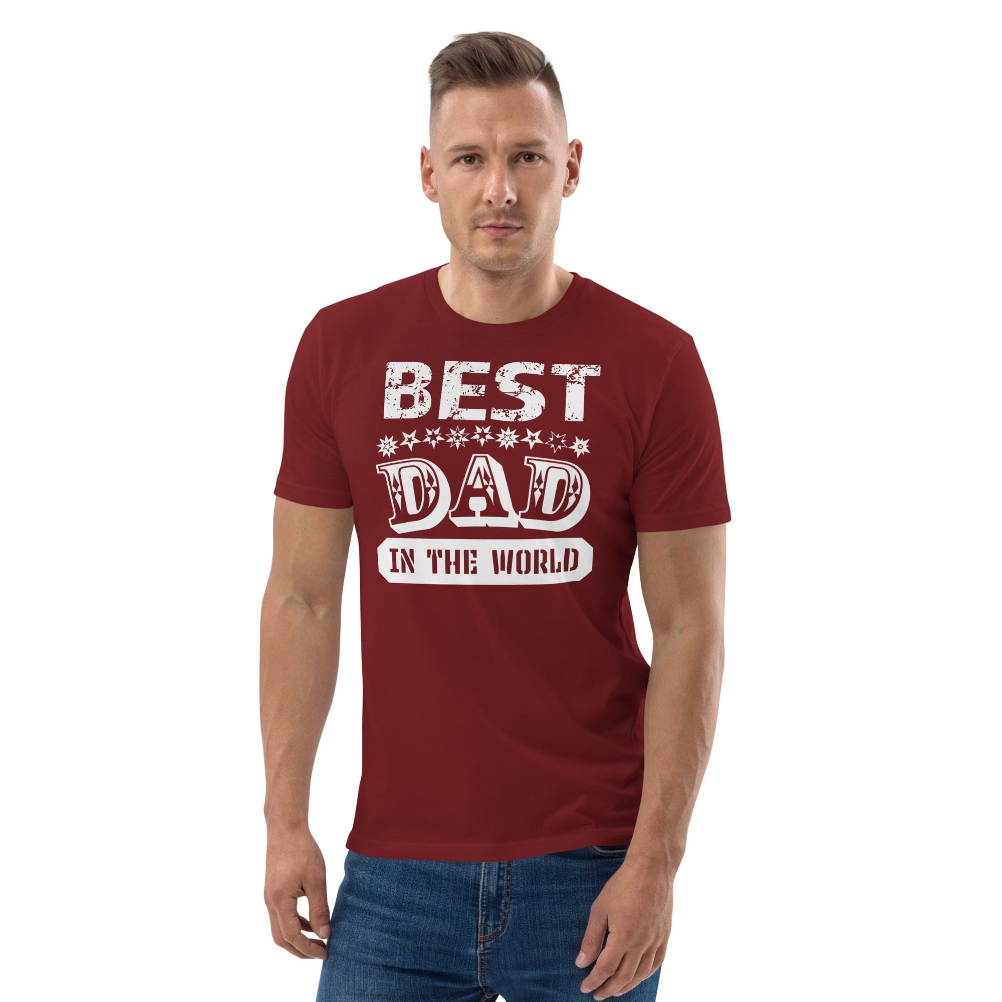 Shop Best Dad In The World Father's Day Gift Ideas Organic Cotton T-shirt, T-shirts, USA Boutique
