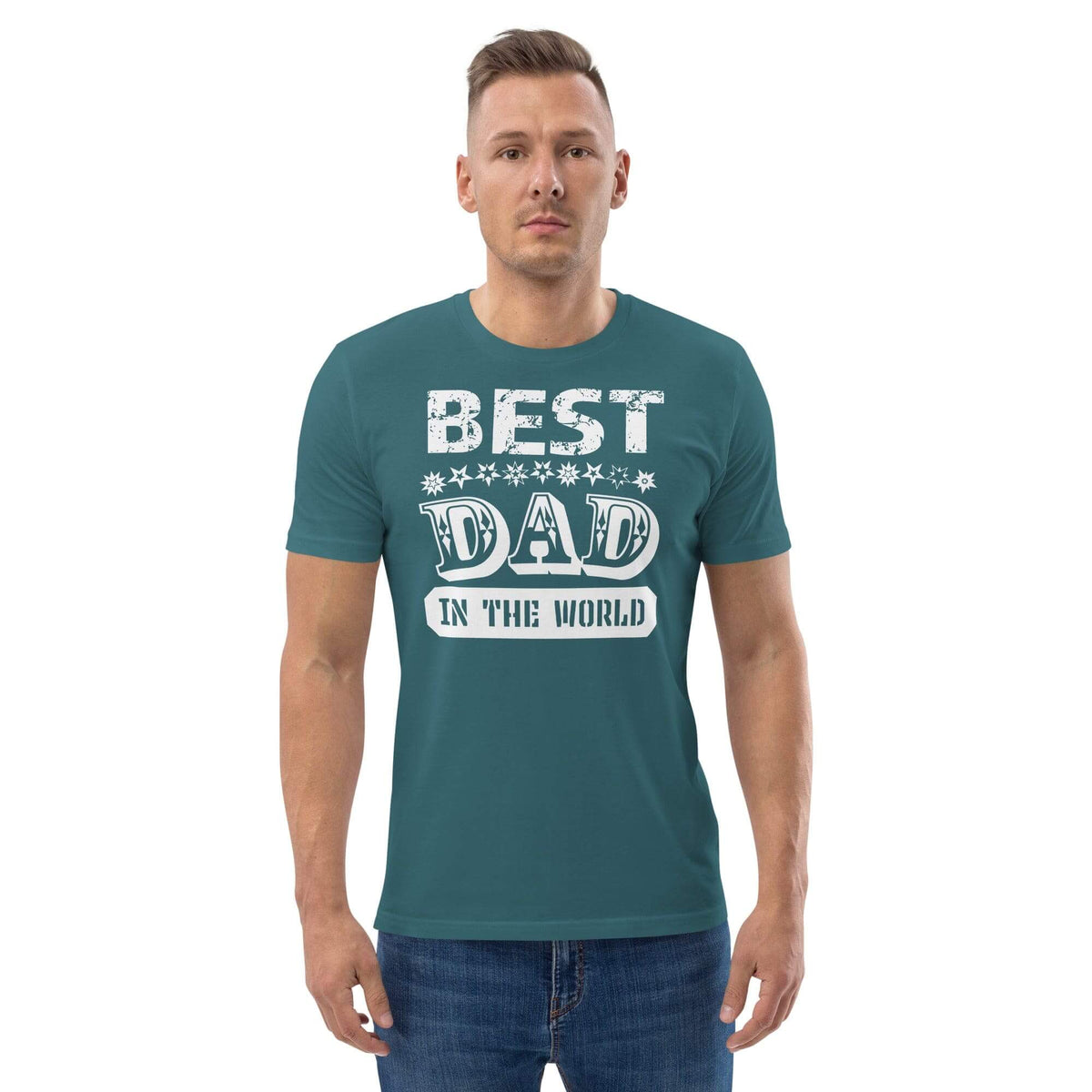 Shop Best Dad In The World Father's Day Gift Ideas Organic Cotton T-shirt, T-shirts, USA Boutique