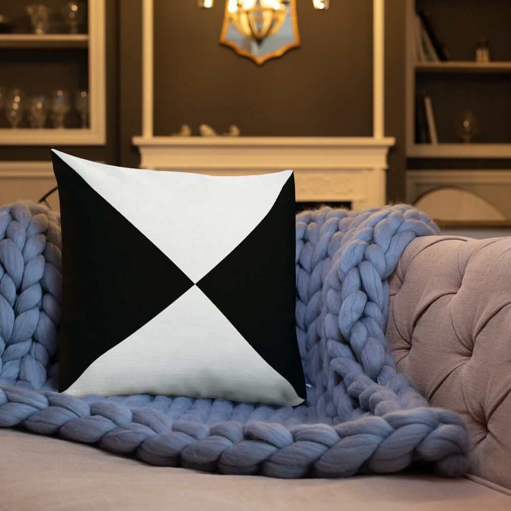 Black And White Geometry Modern Premium Decorative Accent Throw Pillow Cushion, Throw Pillows, $ 64.50, A Moment Of Now™