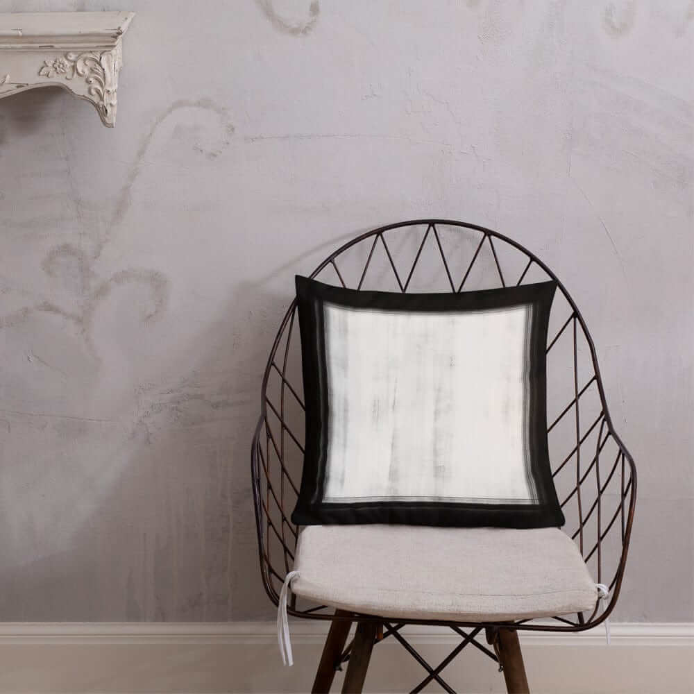 Black Brush Border On White Modern Art Accent Pillow Cushion, Throw Pillows, $ 52.50, A Moment Of Now™